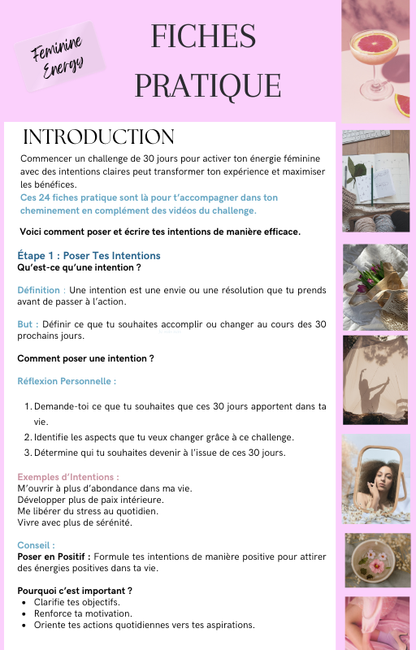 24 Fiches Pratique Je suis Zen - Des conseils, astuces et habitudes pour utiliser votre énergie féminine et transformer votre quotidien