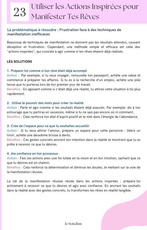 24 Fiches Pratique Je suis Zen - Des conseils, astuces et habitudes pour utiliser votre énergie féminine et transformer votre quotidien